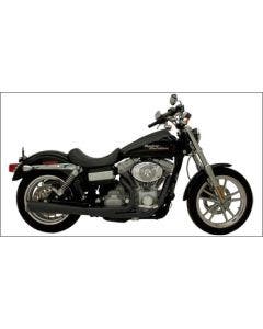 Supertrapp 2-Into-1 Supermeg Exhaust System Black Harley Dyna Glide 91-05