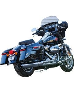 S&S Chrome Sidewinder 2-1 Exhaust W/Black End Cap Harley 17-24 Touring