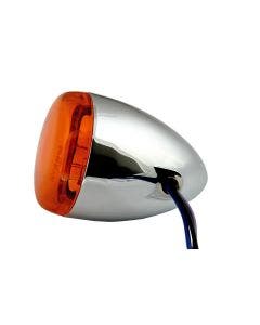 Chris Products 8501A Chrome Amber Bullet Style Turn Signal Assembly 