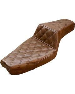 Saddlemen Brown Step Up 2-Up Motorcycle Seat Indian Scout Bobber 18-Up