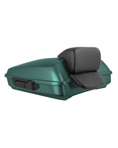 Alpine Green Razor Tour Pack Slim Backrest Black Hardware for Harley® FLH '97-'24
