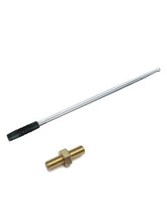 Kuryakyn 863 w/ 869 Billet Round Grooved Chrome Antenna AM FM for Victory Indian
