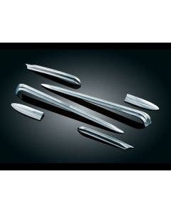 Kuryakyn 8645 Chrome Side Cover & Saddlebag Accents (6pc.) 93-08 Harley FLH/T