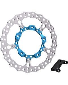 Arlen Ness 300-001 14” Big Brake Rotor Kits Front Left Blue Harley Touring FLH/T