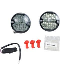 Kuryakyn 5441 LED Front Turn Signal Inserts Flat Style Smoke 12v Harley