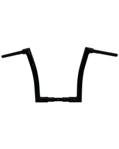 FBI Fat Baggers Black 1-1/2" EZ Install Flat Top 14" Handlebar Harley FLTR 15-20