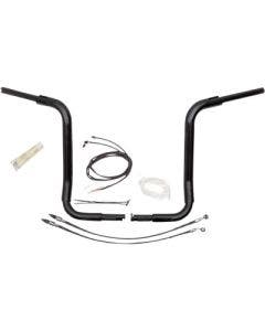FBI Fat Baggers 1-1/2 Black 16" EZ Install Rounded Top Handlebar Cable PKG FLH 14-20