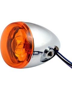 Chris Products 8887A Chrome Amber Bullet Style Turn Signal Assembly 