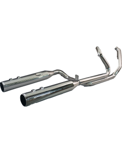 Khrome Werks Chrome Dominator Header Exhaust 4.5&quot; Muffler Race Tip M8 Harley