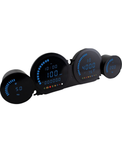 Koso HD-03 Four-Piece Blue Gauge Kit 4 Harley 14-23 Touring Models