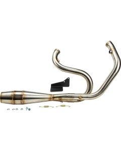 Sawicki 2 into 1 Brushed Stainless Cannon Shorty Exhaust Harley Sportster 18-Up