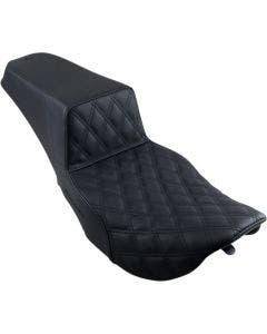 Saddlemen Black Front Lattice Stitch LS Diamond Step Up Seat Harley FLH 97-07