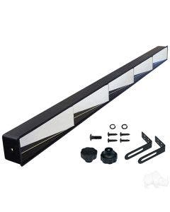 RHOX ACC-1000 5 Panel Rear View Mirror w/ Brackets for Golf Cart Universal
