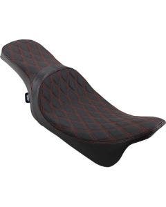 Drag Predator 2-Up Seat Solar Reflective Leather Diamond Red HD FLH/T 08-Up