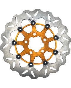 Galfer Wave 11.5" Full Floating Rear Brake Rotor W/Orange Carrier 4 Harley 00-17