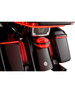 Ciro Red Lens Armor Taillights W/O License Light Window 4 Harley 99-23