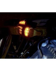 Alloy Art Road Glide Black Front Smooth LED Turn Signals with Amber Lights | RGFS1-2
