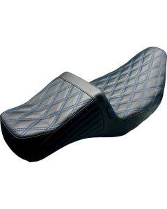 Le Pera Tailwhip DLL Double Diamond W/ Blue Thread Seat 4 Harley 08-23 Touring