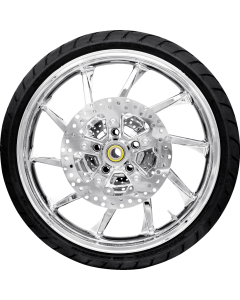 Coastal Moto Chrome 21" Hurricane Front Wheel/Rotor/Tire Combo 4 Harley 08-24 Touring