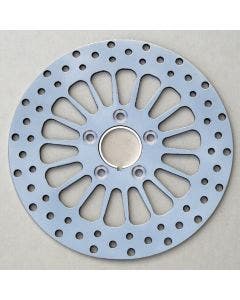 Polished 11.5" Front King Spoke Rotor Harley & Custom Bikes w/ Speedo Notch