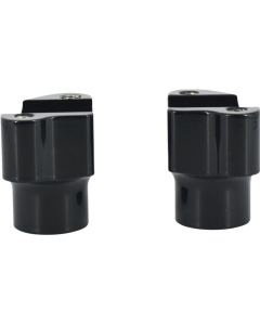 Chubbys Billet Risers 1.5" Gloss Black Straight Riser Set for Harley 