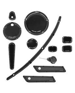 Arlen Ness Black Beveled Family Pack Accessories Covers Trims Harley 14-15