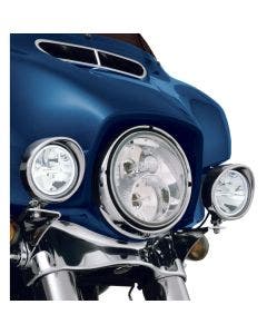 Show Chrome LED 3.5" Chrome Driving Passing Light Kits for Harley FLH/T 93-17