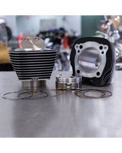 Buy S&S 910-0625 Wrinkle Black w/Highlight Fins 124" Big Bore Kit M8 107" Harley power gain engine mod davidson softail dyna touring sportster from Eastern Performance Cycles. Great prices and free shipping!
