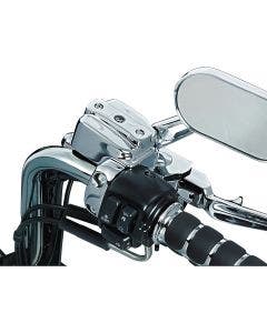 Kuryakyn Chrome Brake Clutch Control Handlebar Dress-Up Cover Kit Harley Single Disc