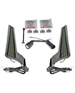 Custom Dynamics Chrome Smoke Lens LED Fender Fillerz Fascia Panel Harley 10-13