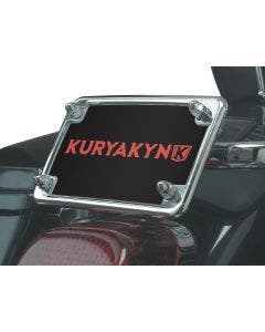 Kuryakyn 9166 Chrome License Frame w/ Back Plate Set 4 x 7 Harley & Metric