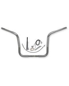 FBI Fat Baggers Chrome 14" EZ Install Round Top Handlebar Pckg Harley FLH 21-22