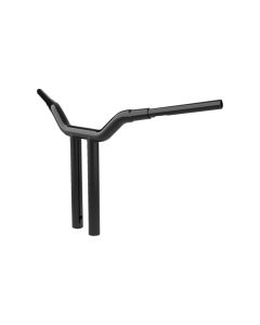 LA Choppers 1 1/2" Gloss Black Kage Fighter T-Bars 16" Rise for Harley 