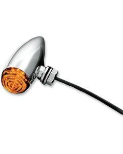 Kuryakyn 2500 Chrome Amber LED Mini Bullet Lights 12v Harley