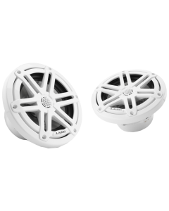 JL Audio M3 6.5" Marine Coaxial Speakers Gloss White Sport Grille 225w 89.5db/w