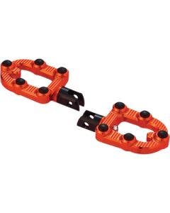 Arlen Ness 07-969 Orange Billet MX Driver Footpegs Set Harley Softail 18-Up
