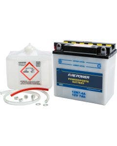 Fire Power Yuasa Battery w/ Acid 12N7-4A 12V YUAM2274A Rep OE 63731-99 66006-69