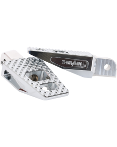 Thrashin P-54 Passenger Extra Grip Chrome Footpegs 4 Harley M8 Softail Models