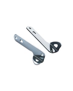 Kuryakyn Chrome Teardrop Tie-Down Brackets for Harley Batwing Models '14-'17