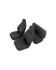 Rough Country 91000 Black Front & Rear Seat Covers for 97-02 Jeep Wrangler TJ