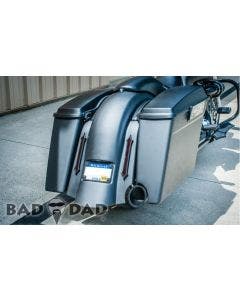 Bad Dad 957 Custom LED  Filler Panel Turn Signals Taillights Black Bezel Harley