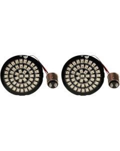 Custom Dynamics Genesis 4 Red LED Turn Signal Inserts 1157 Harley FXDB 09-12