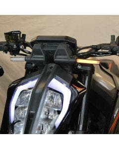 New Rage Cycles Black Front LED Turn Signal Indicator Lights 19-Up KTM 790 Duke