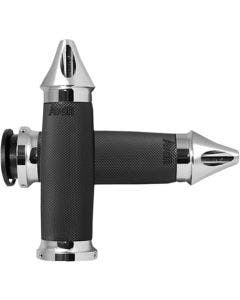 Avon IN-TO-CC-85-CSP Chrome Spike Custom Contour Billet Grips Indian 18-20