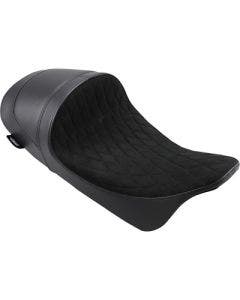 Drag EZ-On Predator Forward Low Solo Seat Faux Suede Diamond FLH/T 08-Up