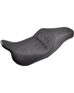 Saddlemen Black Slim Lattice Stitched Seat Harley 