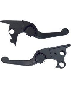 PSR 12-01656-22 Black Anthem Shorty Lever Set Pair Harley FLS FXSB 15-17