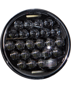 Harddrive LED Headlight 5.75" 75W Black 3500/2000 Lumens Harley Softail Dyna FXR