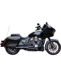 S&S Qualifier 2-Into-1 Black Race Only Exhaust System 4 Harley 19-23 Challenger