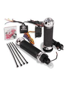 Performance Machine Apex Heated Grips Chrome Electronic Throttle Harley TBW